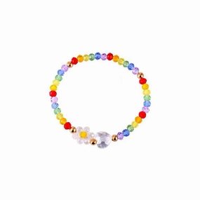 Wholesale Flower Colorful Crystal Beads Bracelet