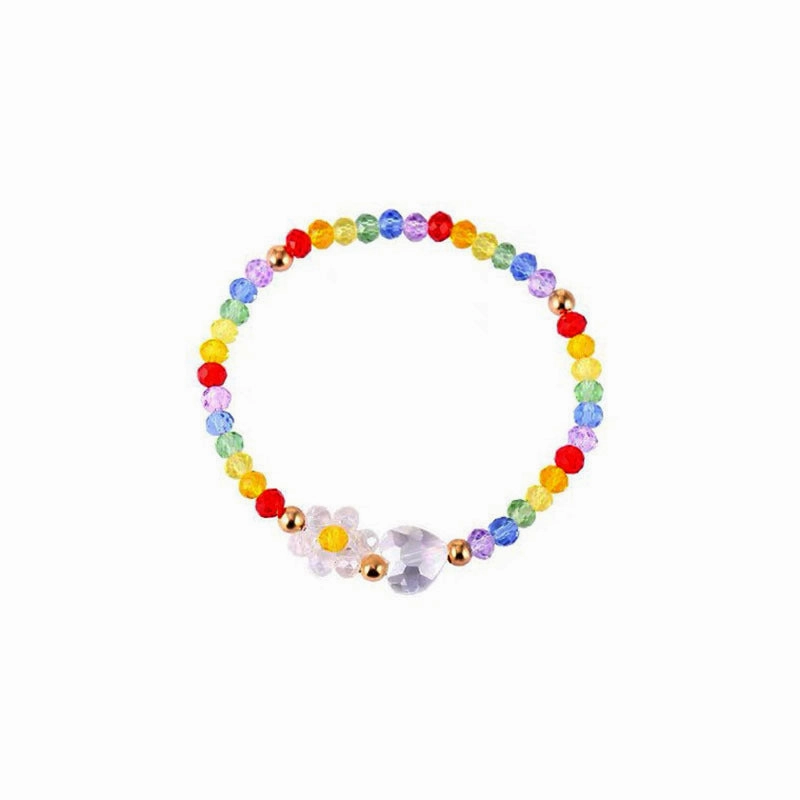 Wholesale Flower Colorful Crystal Beads Bracelet