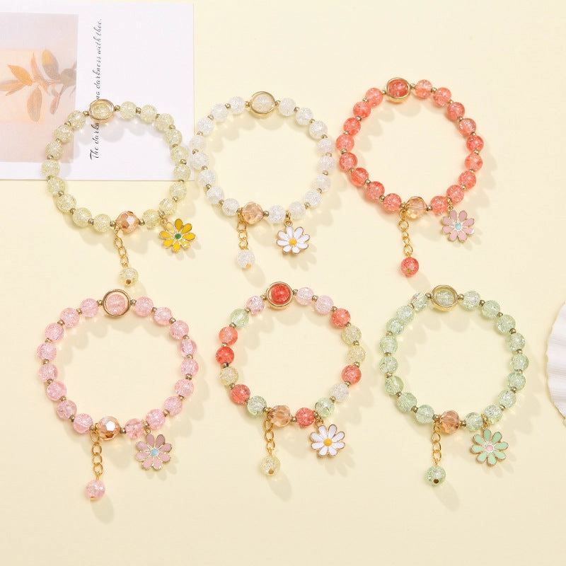 Wholesale Flower Crystal Beaded Bracelet