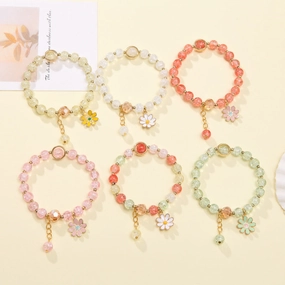 Wholesale Flower Crystal Beaded Bracelet
