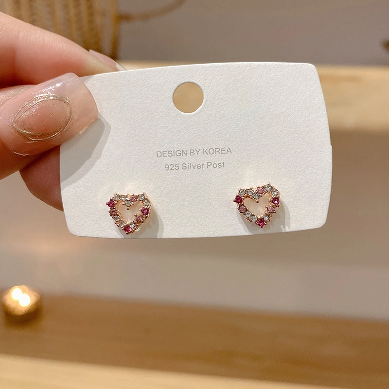 Wholesale Flower Diamond Color Alloy Earrings