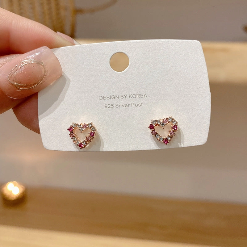 Wholesale Flower Diamond Color Alloy Earrings