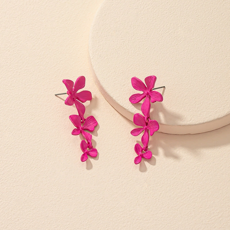 Wholesale Flower Exaggeration Alloy Earrings
