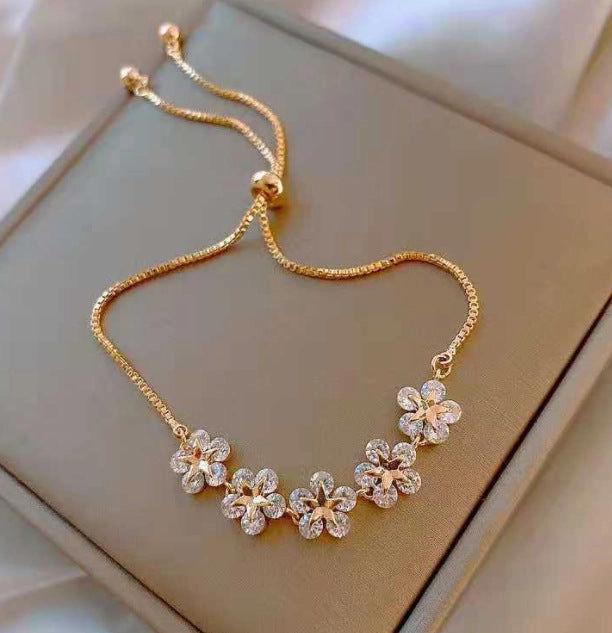 Wholesale Flower Frosty Wind Alloy Bracelet
