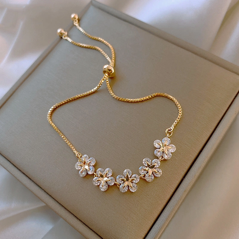 Wholesale Flower Frosty Wind Alloy Bracelet