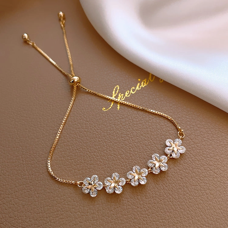 Wholesale Flower Frosty Wind Alloy Bracelet