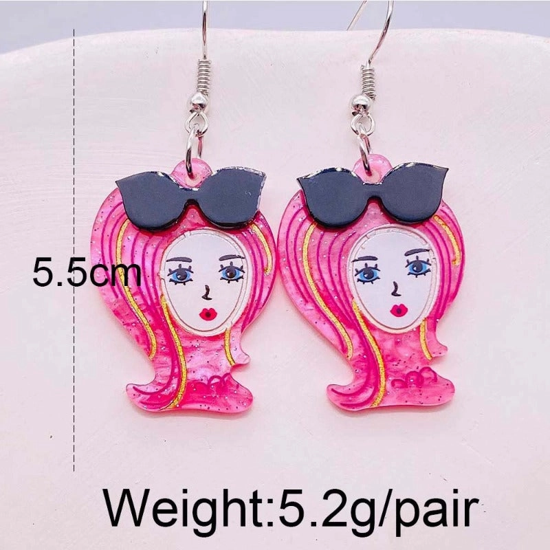 Wholesale Flower Girls Crocodile Acrylic Earrings