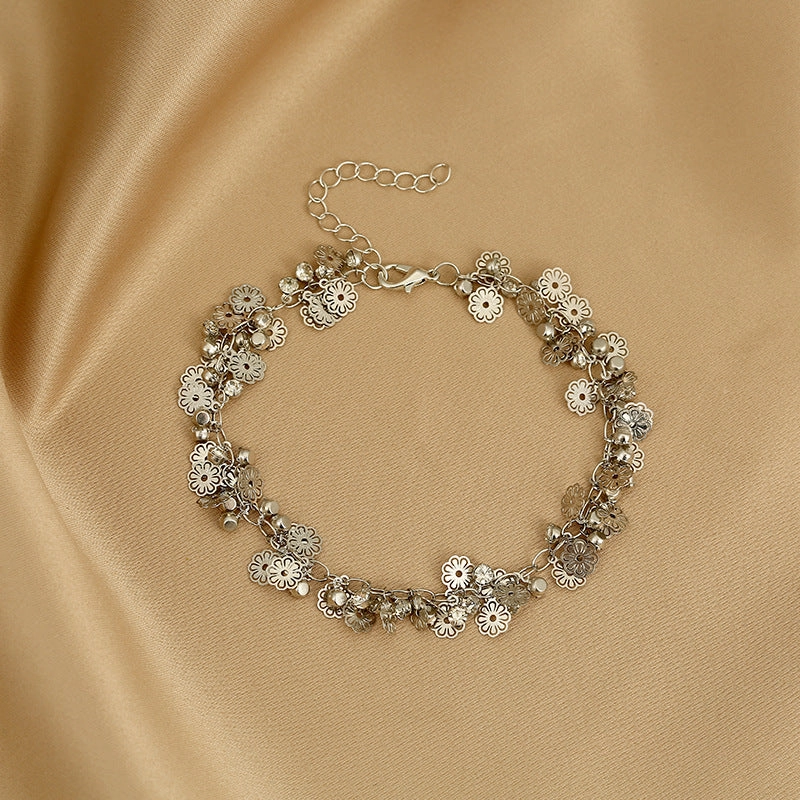 Wholesale Flower Rhinestone Alloy Bracelet