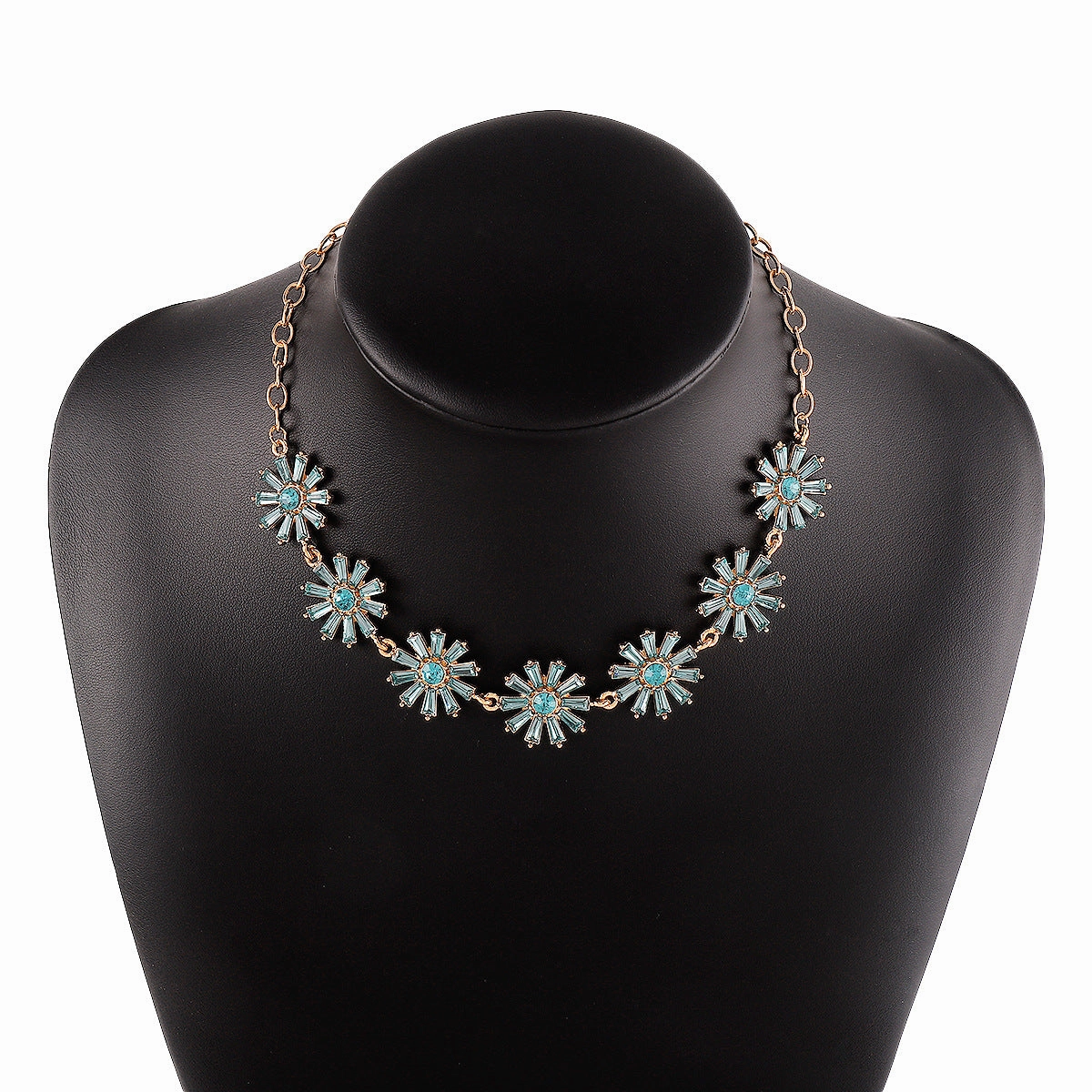 Wholesale Flower Rhinestone Necklace