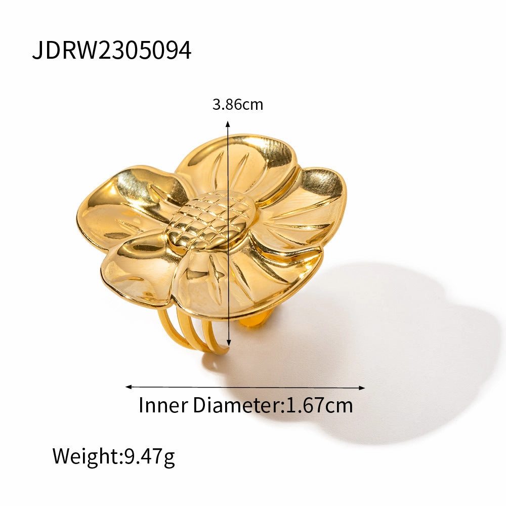 Wholesale Flower Sunflower Stainless Steel Necklaces