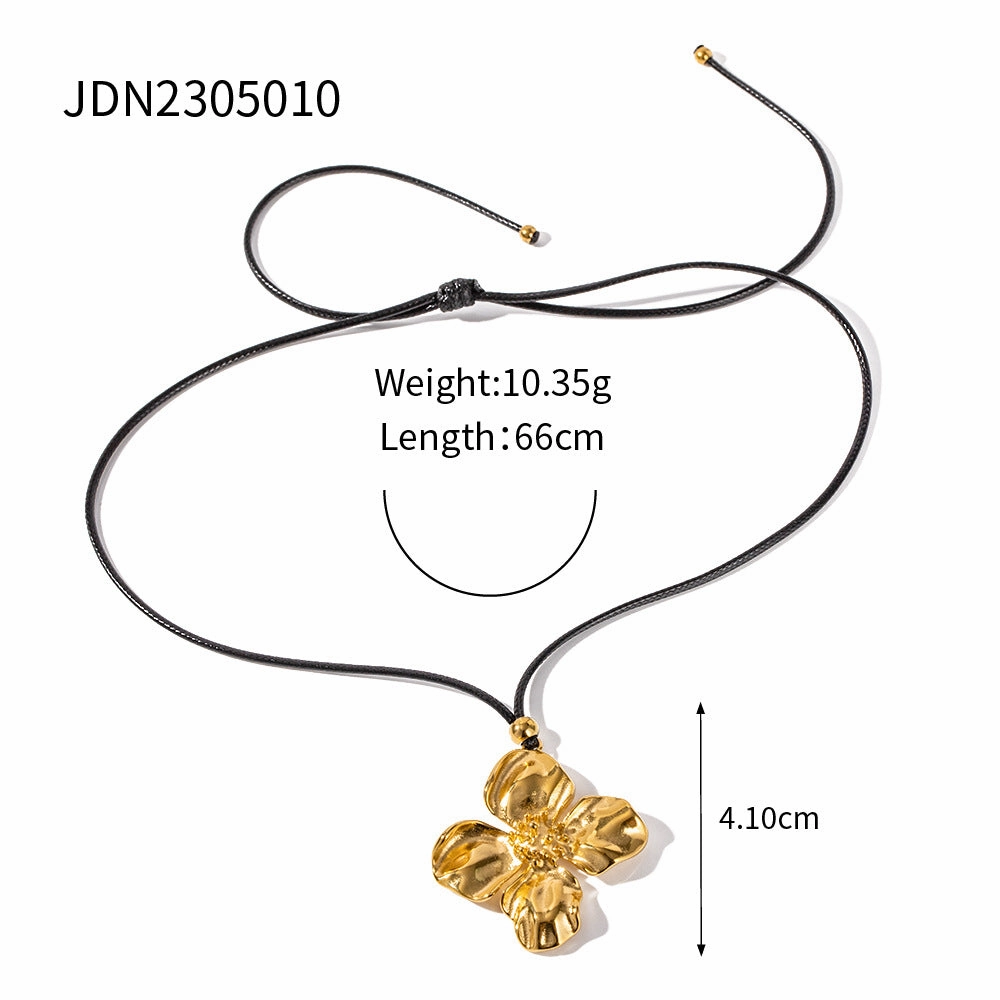 Wholesale Flower Sunflower Stainless Steel Necklaces