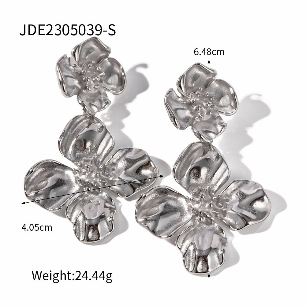 Wholesale Flower Sunflower Stainless Steel Necklaces