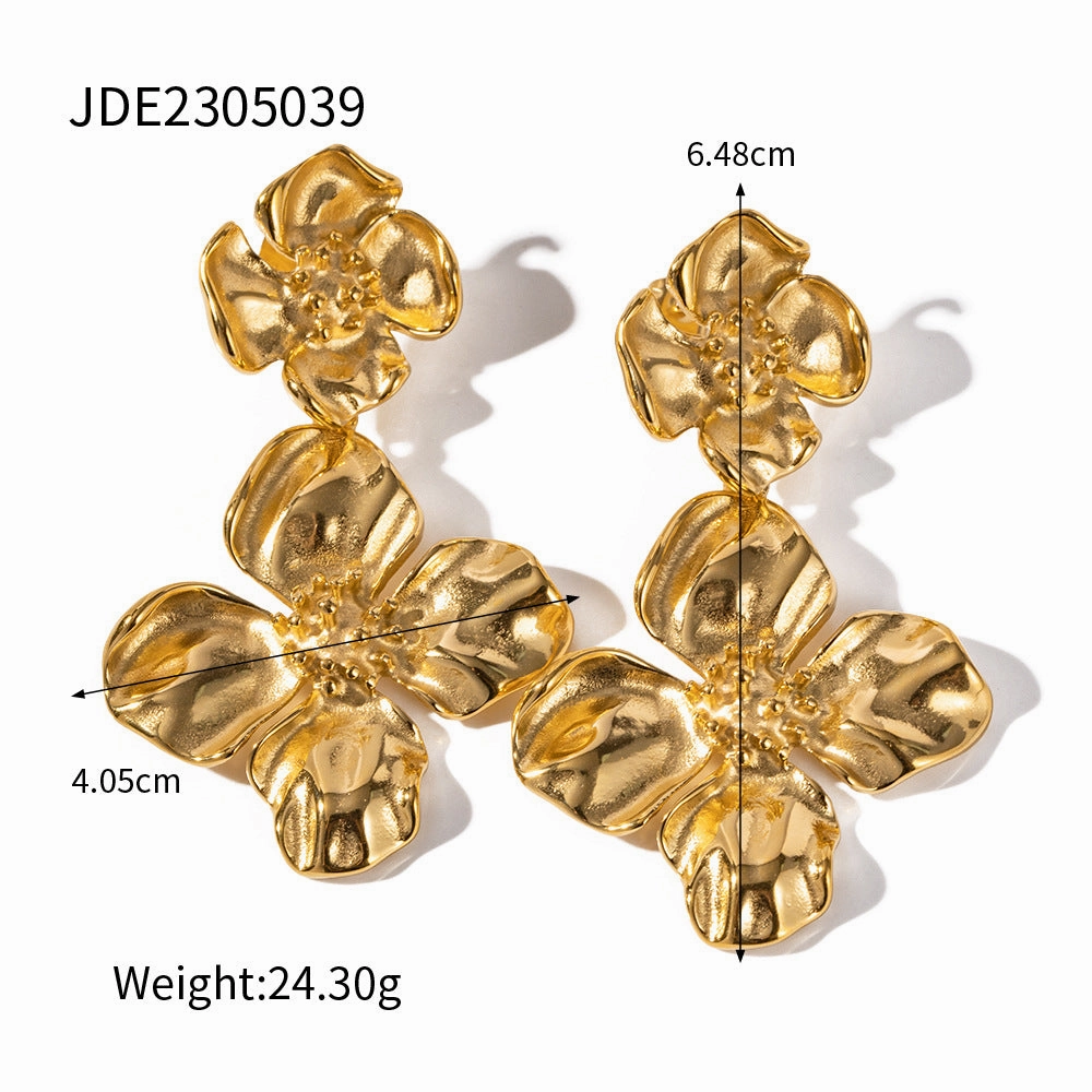 Wholesale Flower Sunflower Stainless Steel Necklaces