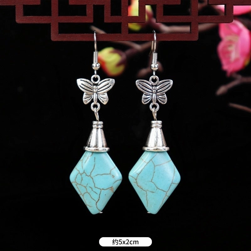 Wholesale Flower Tassel Alloy Earrings