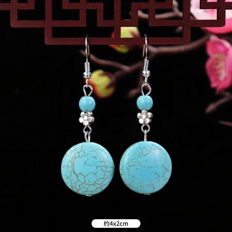 Wholesale Flower Tassel Alloy Earrings