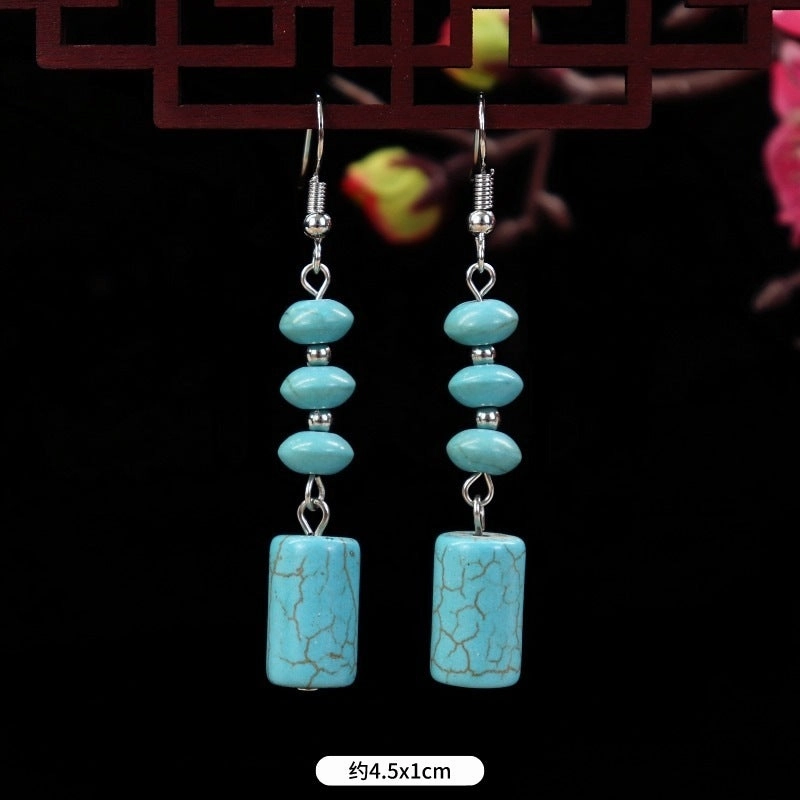 Wholesale Flower Tassel Alloy Earrings