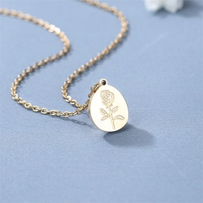 Wholesale Flower Titanium Steel Necklaces