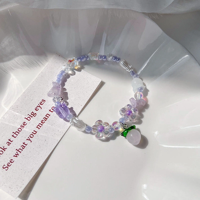 Wholesale Flower Vintage Glass Beaded Bracelet
