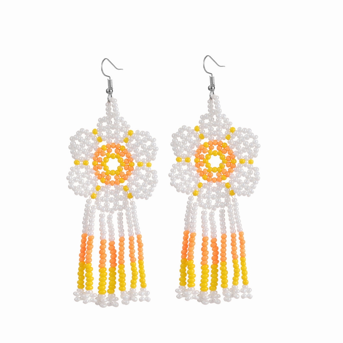 Wholesale Flowers Tassels Rice Beads Earrings