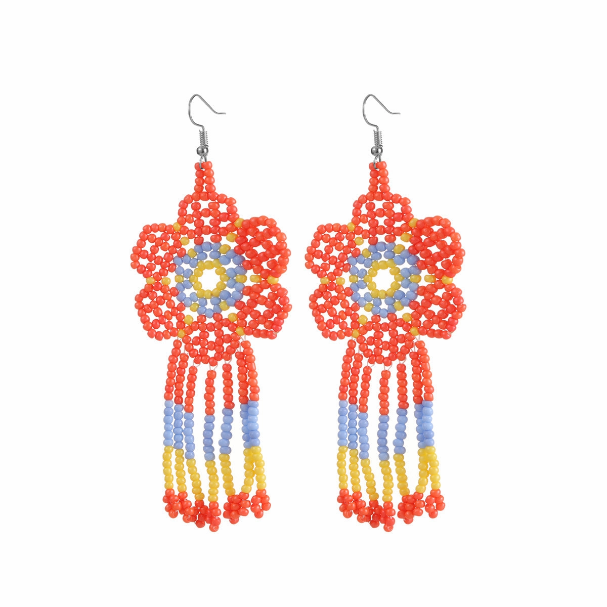 Wholesale Flowers Tassels Rice Beads Earrings