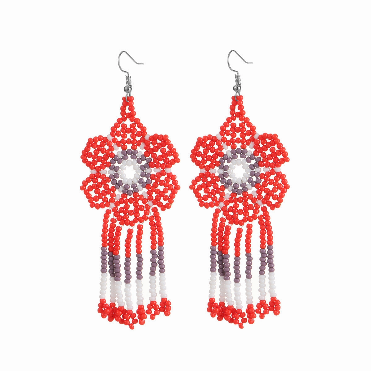 Wholesale Flowers Tassels Rice Beads Earrings