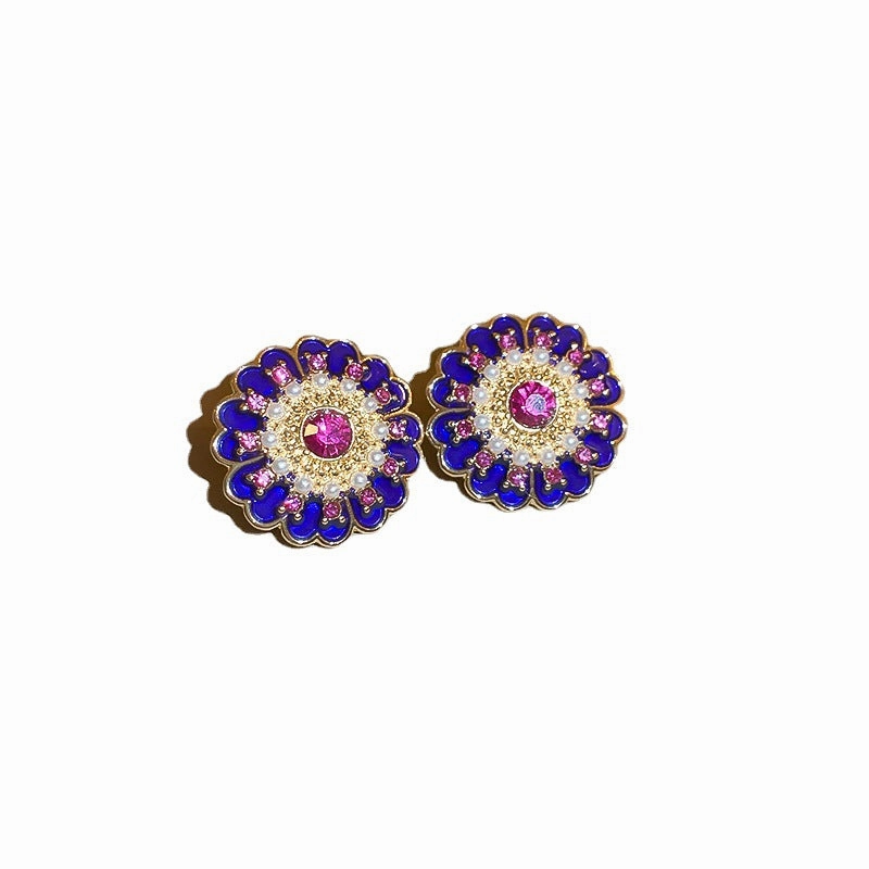 Wholesale Flowers Vintage Alloy Earrings