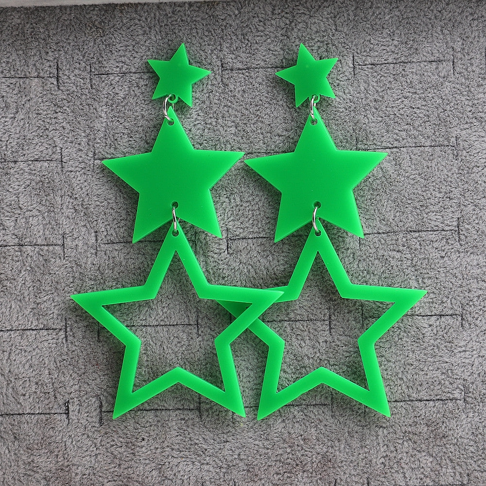 Wholesale Fluorescent Colorful Acrylic Earrings