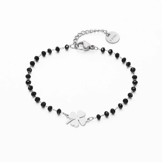 Wholesale Four Leaf Clover Bracelet Titanium Steel