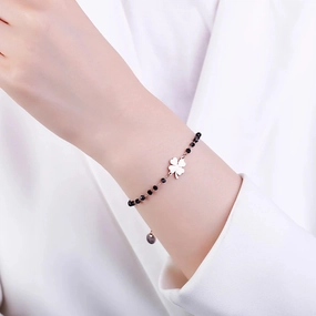 Wholesale Four Leaf Clover Bracelet Titanium Steel
