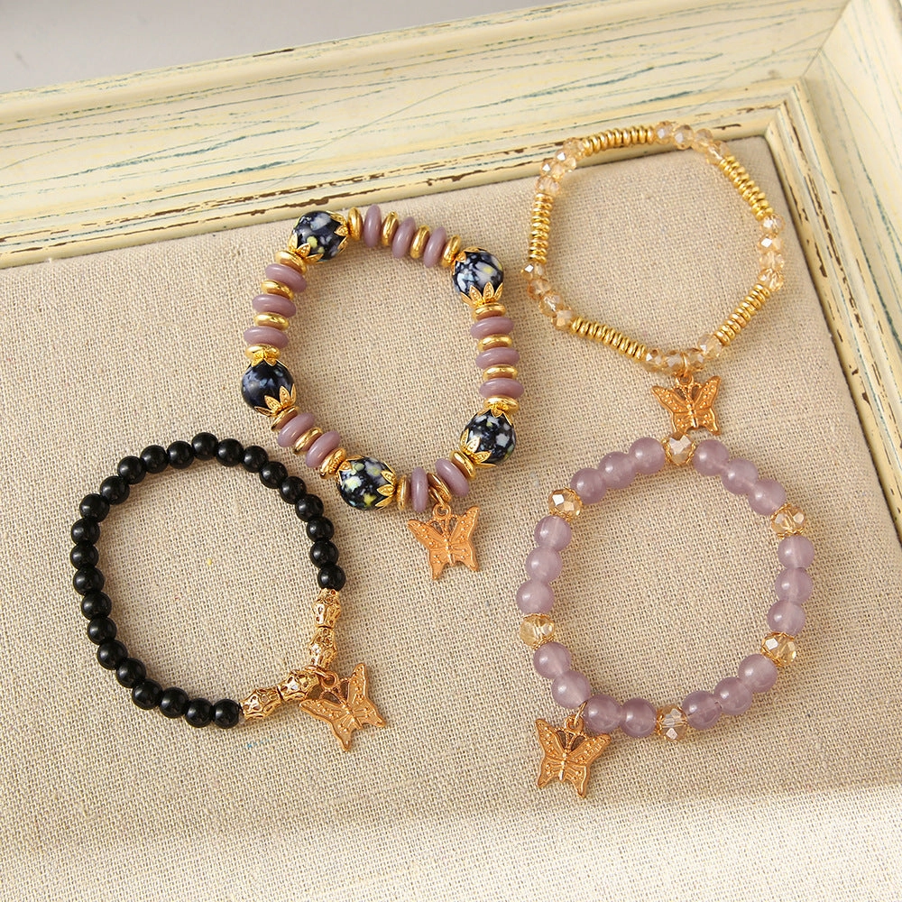 Wholesale Four Piece Butterfly Bracelet