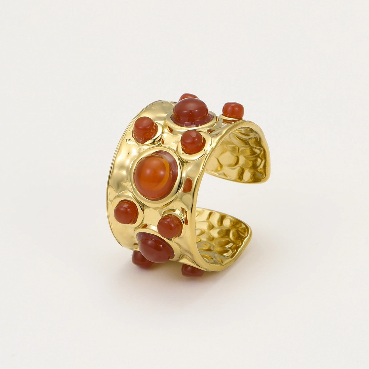 Wholesale French court style multi-gemstone open retro ring