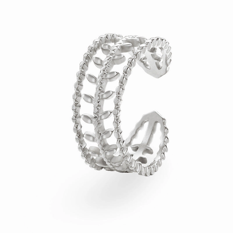 Wholesale French Style Titanium Steel Plated Non Ring