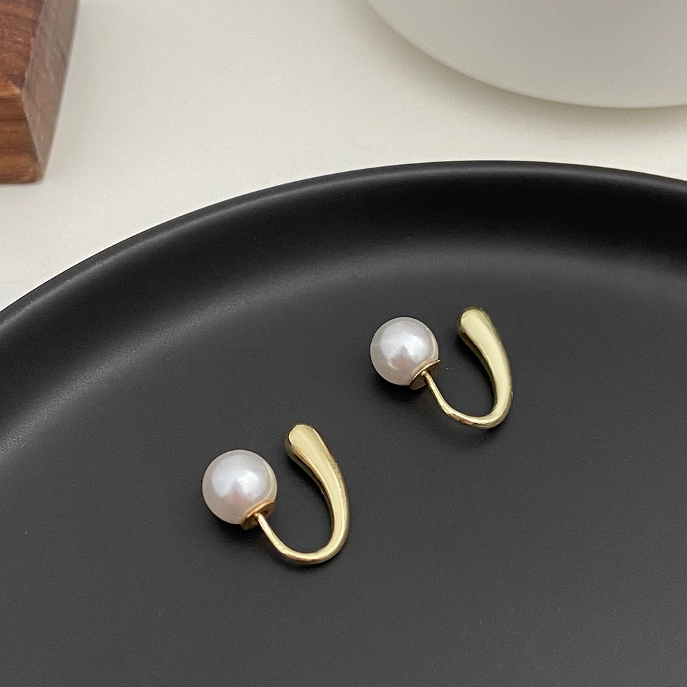 Wholesale French Vintage Pearl Alloy Earrings