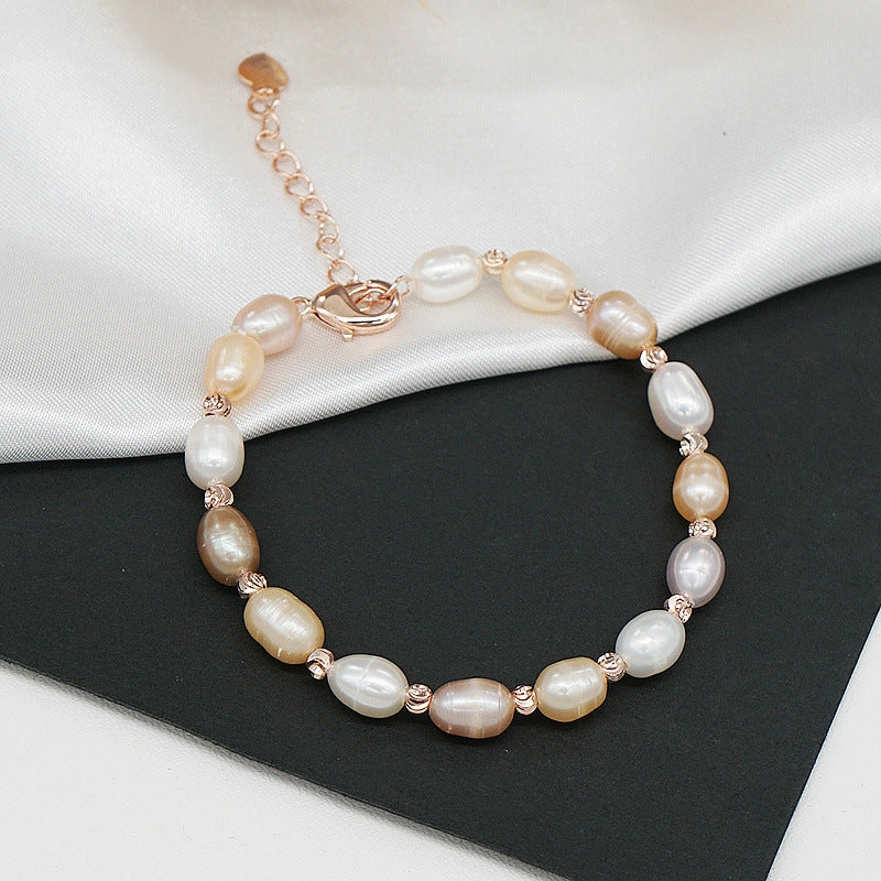 Wholesale Freshwater Pearl Jade Stone Bacelet