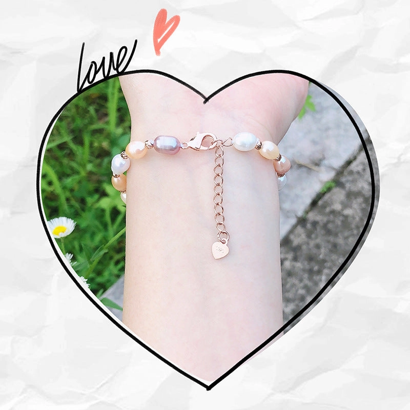 Wholesale Freshwater Pearl Jade Stone Bacelet