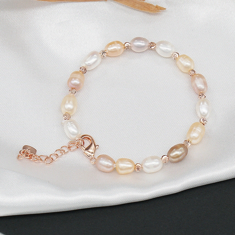 Wholesale Freshwater Pearl Jade Stone Bacelet