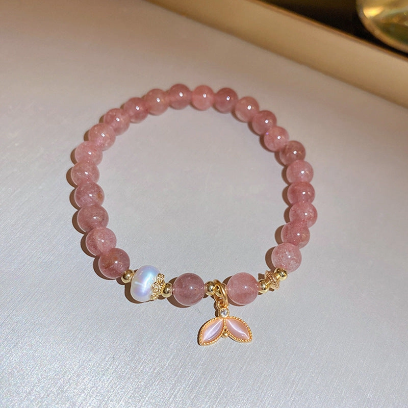 Wholesale Freshwater Pearl Round Bead Fishtail Bracelet