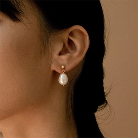 Wholesale Freshwater Pearl Stainless Steel Earrings