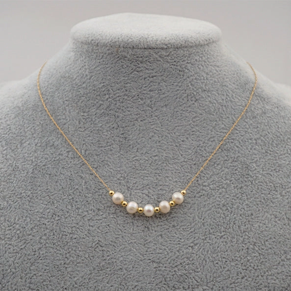 Wholesale Freshwater Pearl Titanium Steel Necklace