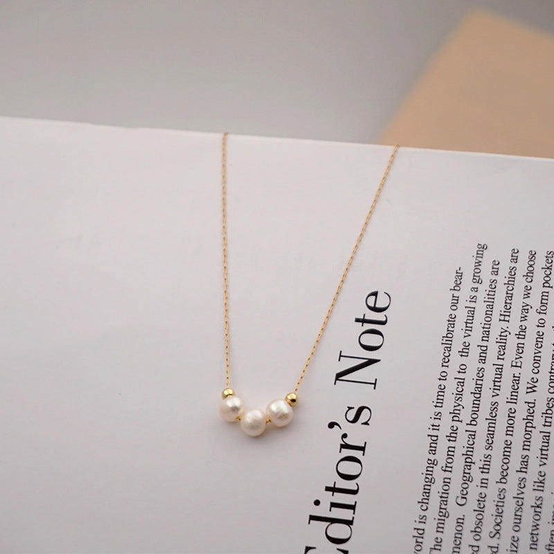 Wholesale Freshwater Pearl Titanium Steel Necklace