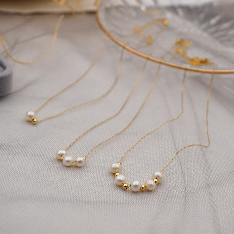 Wholesale Freshwater Pearl Titanium Steel Necklace