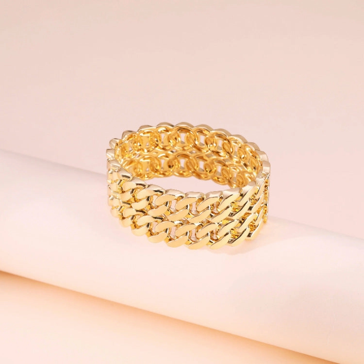 Wholesale Fried Dough Twists Chain Wide Edge Alloy Bracelet