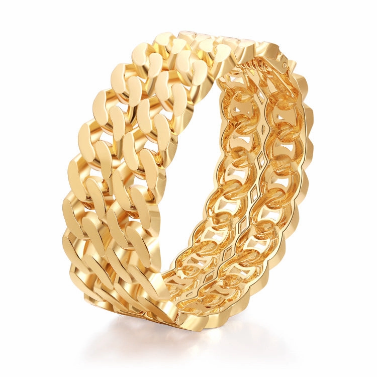 Wholesale Fried Dough Twists Chain Wide Edge Alloy Bracelet