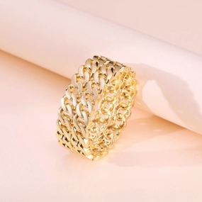 Wholesale Fried Dough Twists Chain Wide Edge Alloy Bracelet