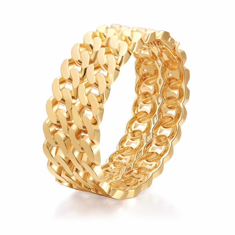 Wholesale Fried Dough Twists Chain Wide Edge Alloy Bracelet