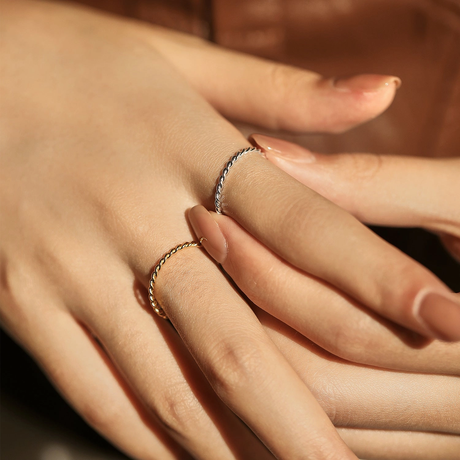 Wholesale Fried Dough Twists Sterling Silver Ring