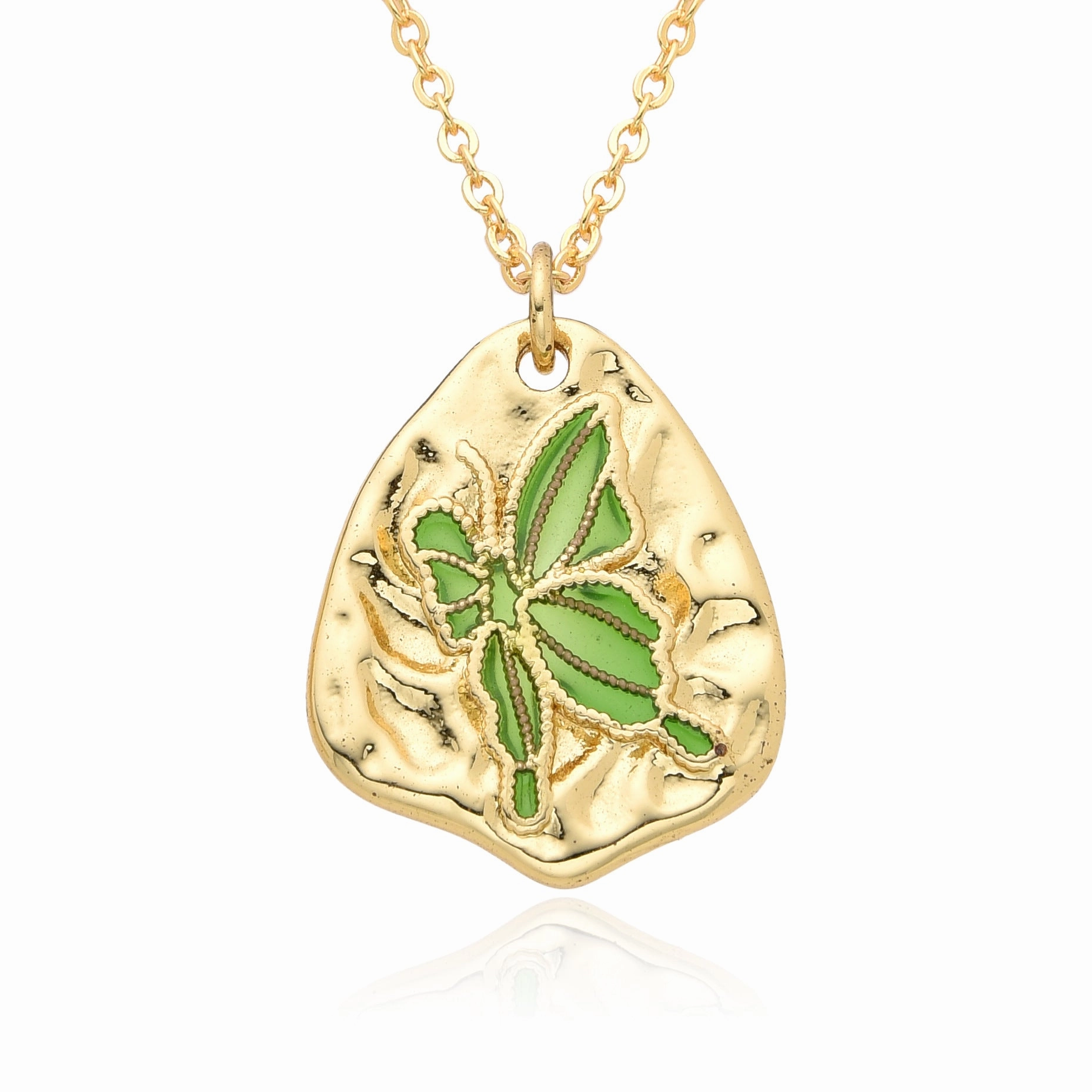 Wholesale Friendship Fossil Drop Oil Micropaved Color Butterfly Necklace
