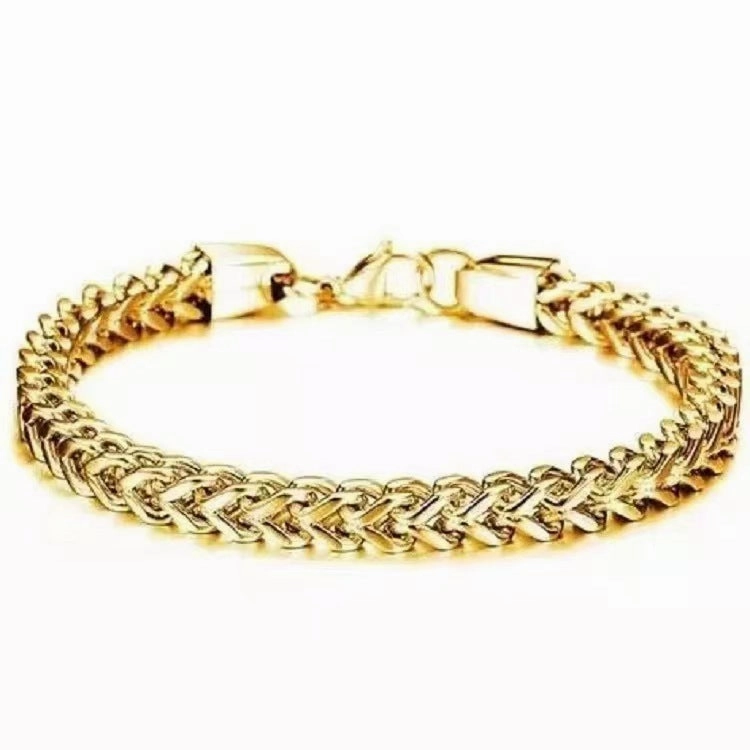 Wholesale Front and Back Chain 6mm Stainless Steel Bracelet