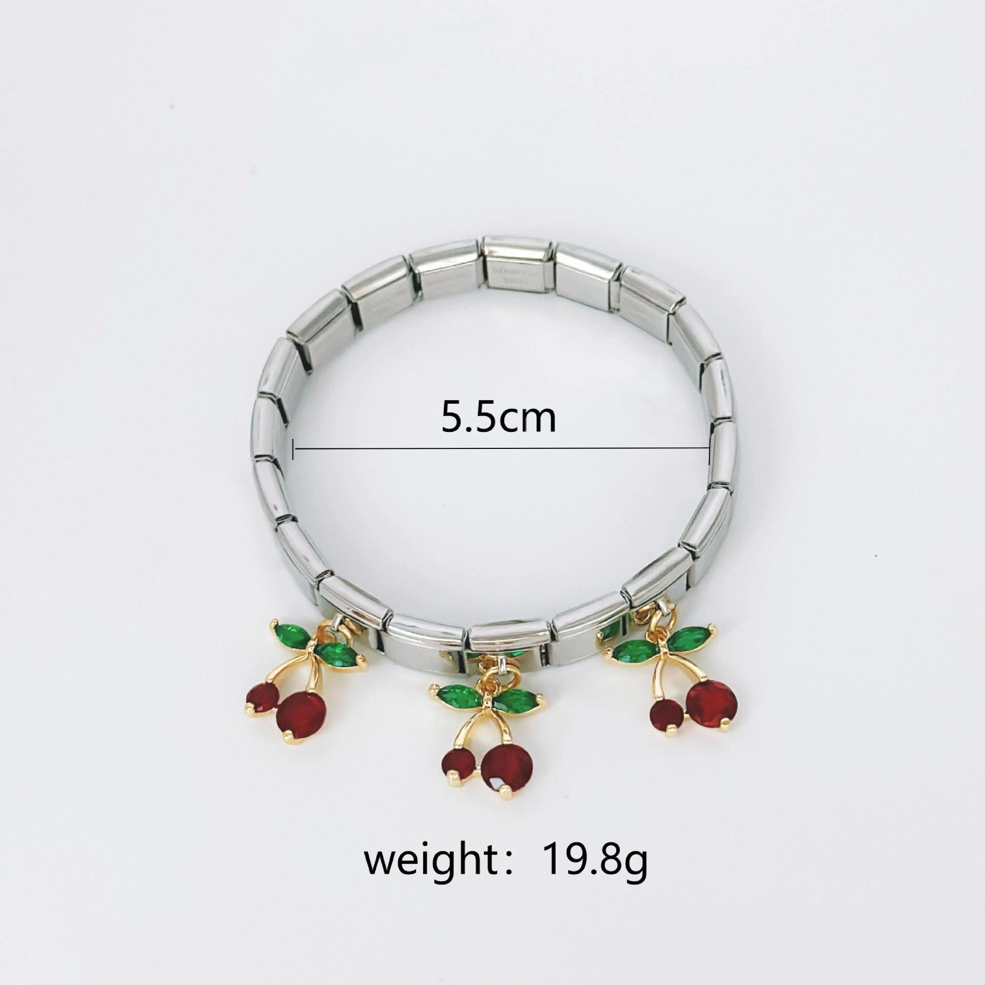 Wholesale Fruit Cherry Creative Christmas Elements Personalized Bracelet