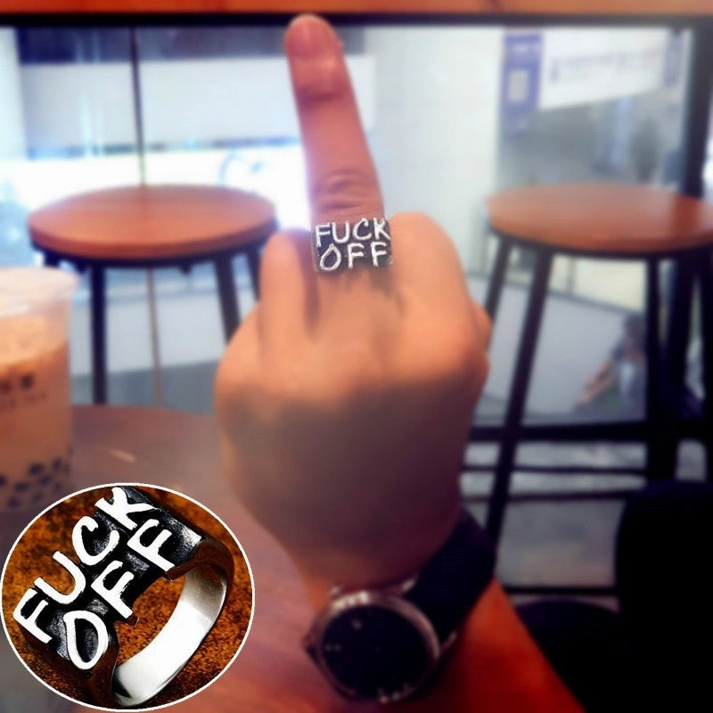 Wholesale FUCK Vintage Alloy Rings